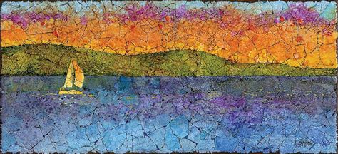 Sunset Sail By Elaine Allen Mosaic Art Art Romantic Art