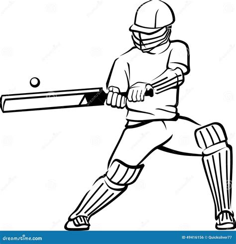 Oscillation De Batte De Cricket Illustration De Vecteur Illustration