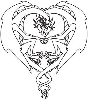 The eye of the dragon! Coloring Page World: Dragon Love