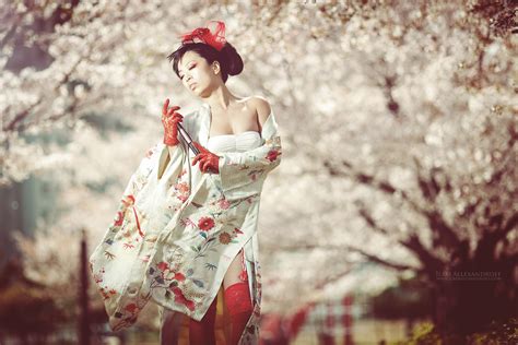 Wallpaper Japan Portrait Blossoms Cherry Blossom Kimono Spring
