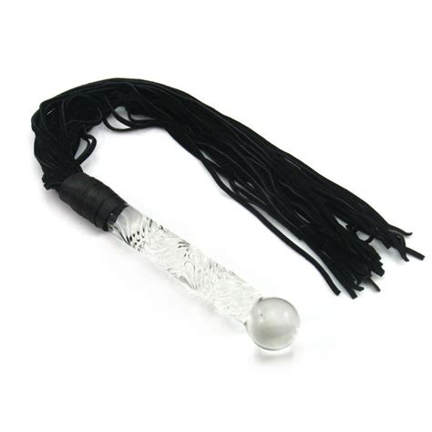 Genuine Leather Lash For Gay Lesbian Glass Dildo Crystal Penis Dick