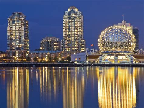 Buildings And City False Creek Science World Downtown Vancouver