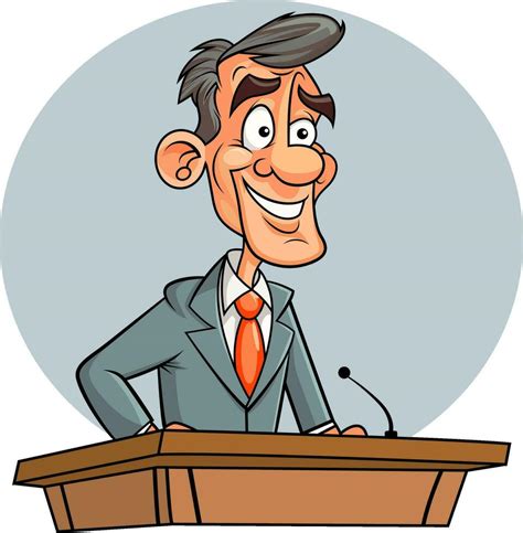 Dibujos Animados Ilustración De Un Político Con Un Sonrisa 26761901