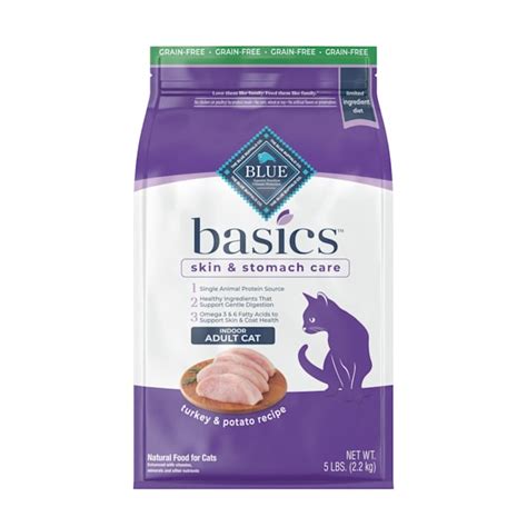 Blue Buffalo Blue Basics Limited Ingredient Grain Free Turkey And Potato Indoor Adult Cat Food 5