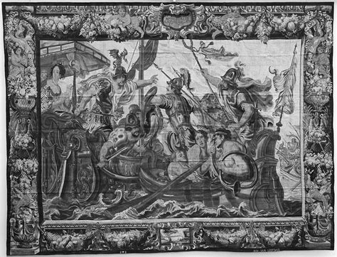 Designed By Justus Van Egmont The Battle Of Actium From A Set Of The