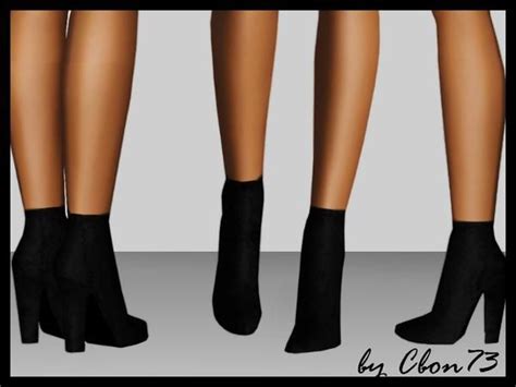 Cbon73s Ankle Suede Boots Sims Sims 4 Cc Shoes Sims 4