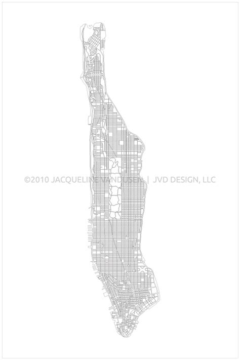 Manhattan Vector Map On Behance