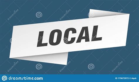 Local Banner Template Local Ribbon Label Stock Vector Illustration