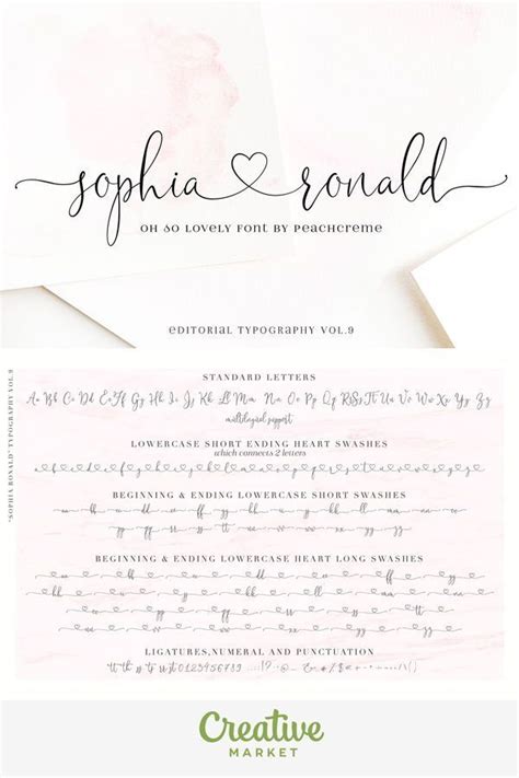 Sophia Ronald Is A Crème De La Crème Modern Calligraphy Font With
