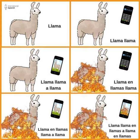 Una Llama En Llamas Se Llama Llama Llama Una Otra Llama Spanish