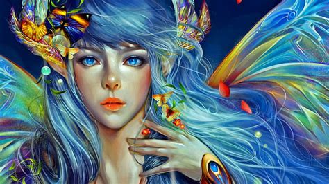 Hd Wallpaper As In Nature Fairy Butterfly Women Fantasy 3d And Abstract Wallpaper Flare