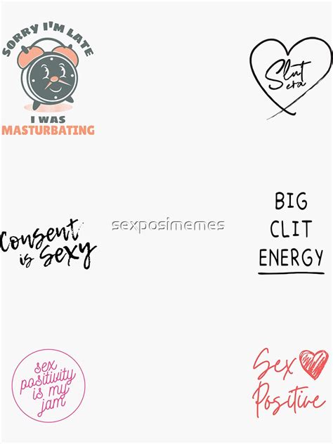 Sex Positive Sticker Pack Sticker For Sale By Sexposimemes Redbubble