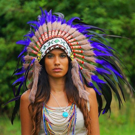 purple native american headdress 75cm indian headdress novum crafts