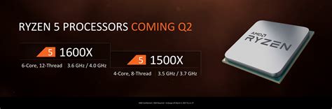 Cpu » amd » zen families » ryzen 5. AMD Ryzen 5 1600X & 1500X Detailed - 6 & 4 Core CPUs ...