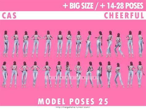The Sims Resource Model Poses 25 Cas Cheerful
