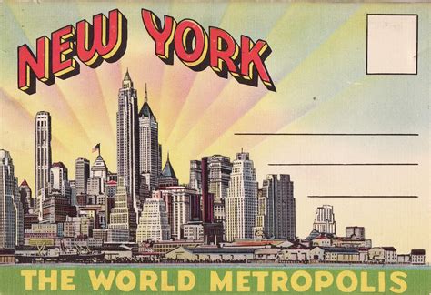 Art Deco Nyc Postcard Vintage Travel Posters Vintage Postcards Eyes