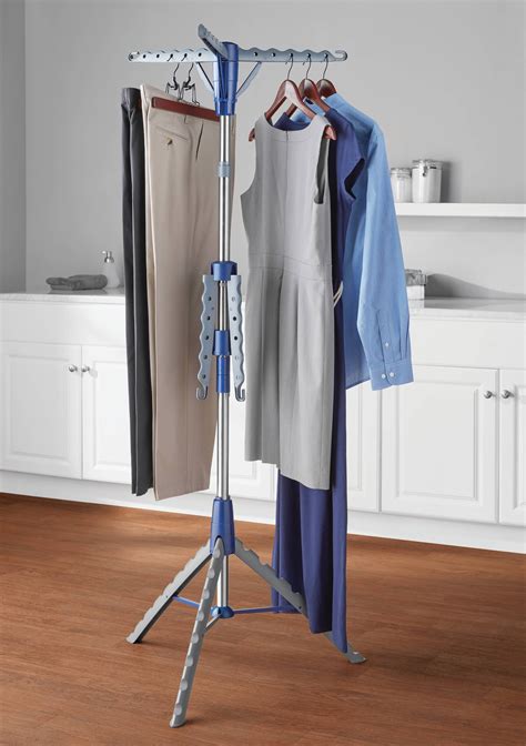 Mainstays Space Saving 2 Tier Tripod Hanging Clothes Drying Rack Steel Home And Garden