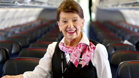 86 year old woman is the world s longest serving flight attendant guinness good morning america