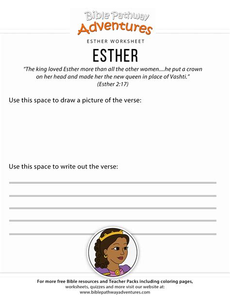 The Story Of Esther Printable