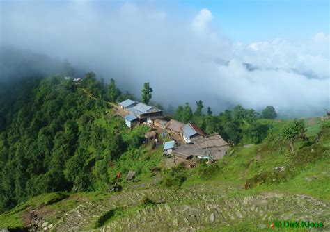 Nepal Taplejung District Lower Phedi Village On Ridge Along The