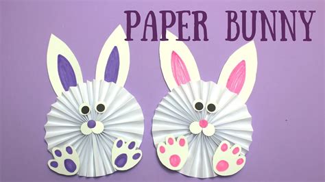 How To Make A Paper Bunny Easy Easter Crafts For Kids Youtube