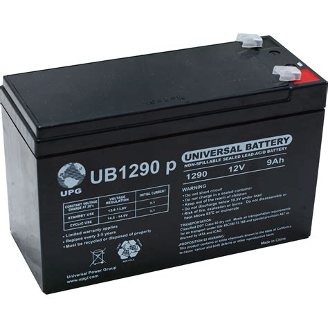 Upg Sealed Lead Acid Battery — Agm Type 12v 9 Amps Model Ub1290