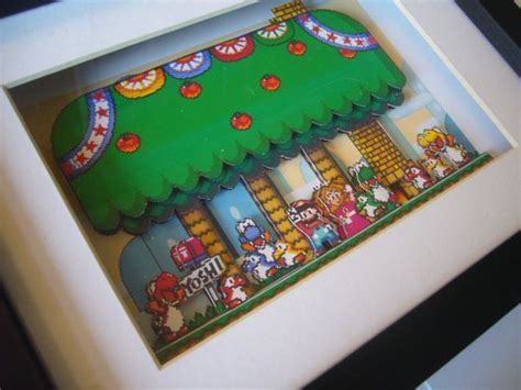 Super Mario World Yoshis House Shadow Box Diorama By 33miniatures