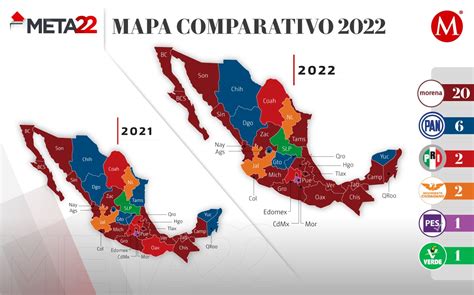 Así queda el mapa de gubernaturas de México tras las elecciones Aldea 84