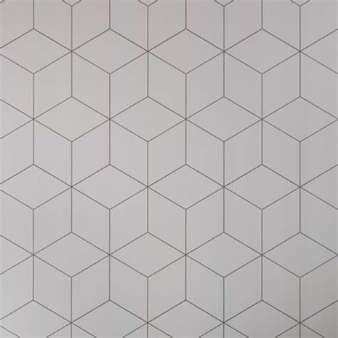 Geometric Tile Splashback Grey 3m X 600mm X 9mm