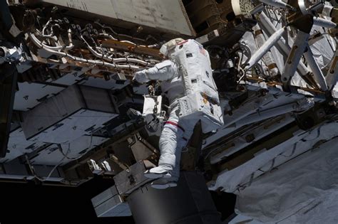 Nasa Astronauts Finish Iss Battery Upgrades Replace Cameras