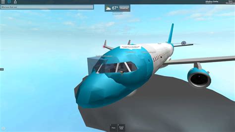 Roblox Blue Sky Airways Flying As A Captain Youtube