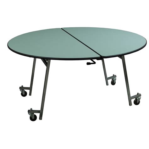 Sico Pacer Used Round Mobile Folding Table Green National Office