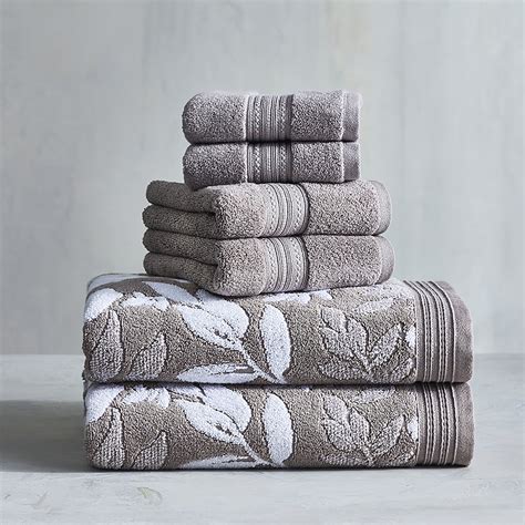 Better Homes And Gardens Signature Soft Floral 6 Piece Towel Set Taupe