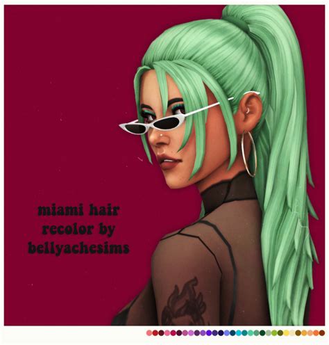 Bellyachesims Miami Hair By Okruee Recolor By Mmfinds