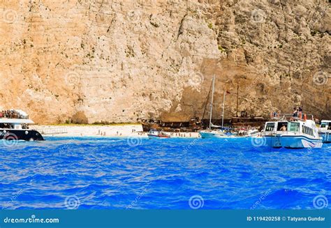 Shipwreck Beach Zakynthos Island Greece Editorial Stock Photo