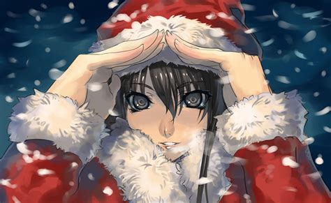 Wallpaper 1920x1182 Px Anime Brown Christmas Eyes Girls Outfits