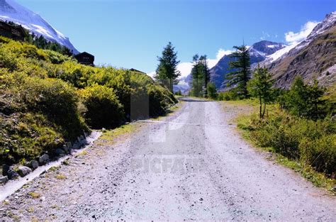 Mountain Road In Swiss Alps At Swiss Alps Alps Road