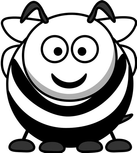 Bee Black And White Honey Bee Clipart Image Cartoon Honey Flying Around