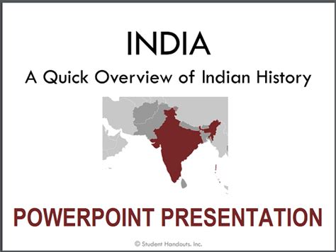 History Of India Powerpoint Student Handouts