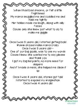 A sweet and funny song for moms for mother's day, by bryant. Mothers' Day Song- To the popular song "Once I was 7 years ...