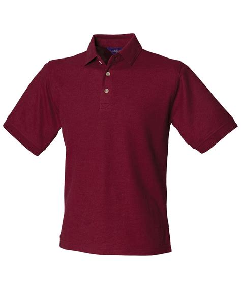 Henbury Men S Ultimate Poly Cotton Pique Fabric Polo Shirt Hb