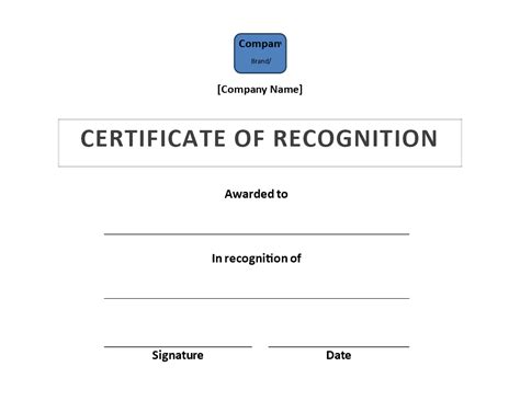 Certificate Of Recognition Download This Award Of Recognition