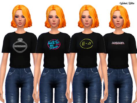 The Sims Resource Indie Pop And K Pop Tee Shirts Mesh Needed