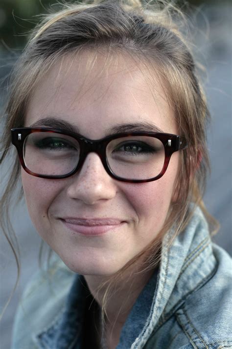 Glasses Brunette Smiling Face Closeup Amateur Wallpaper