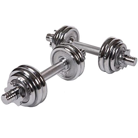 scsports chrome dumbbell case set 15kg hiit fitness