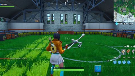 Fortnite Indoor Soccer Pitch Location Where To Score A Goal On An