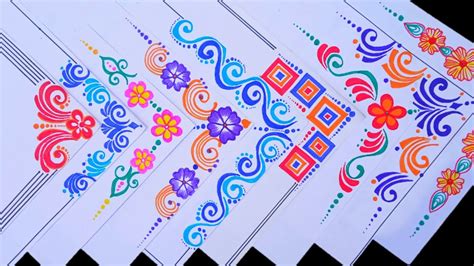 9 Very Easy Paper Border Designs For Project Assignment Front Page
