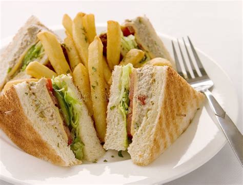 Tuna Club Sandwich Tuna Sandwich Served With French Fries Sponsored
