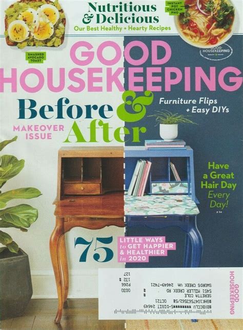 good housekeeping magazine january february 2020 before and after makeover issue in 2020 good