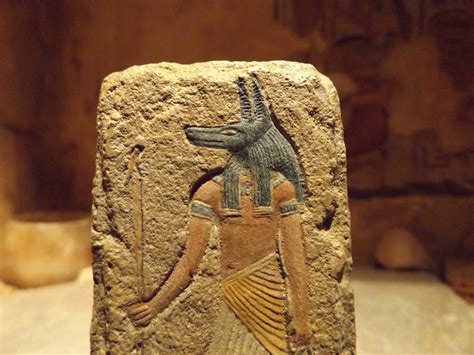 egyptian art anubis a relief sculpture of the ancient mummification god